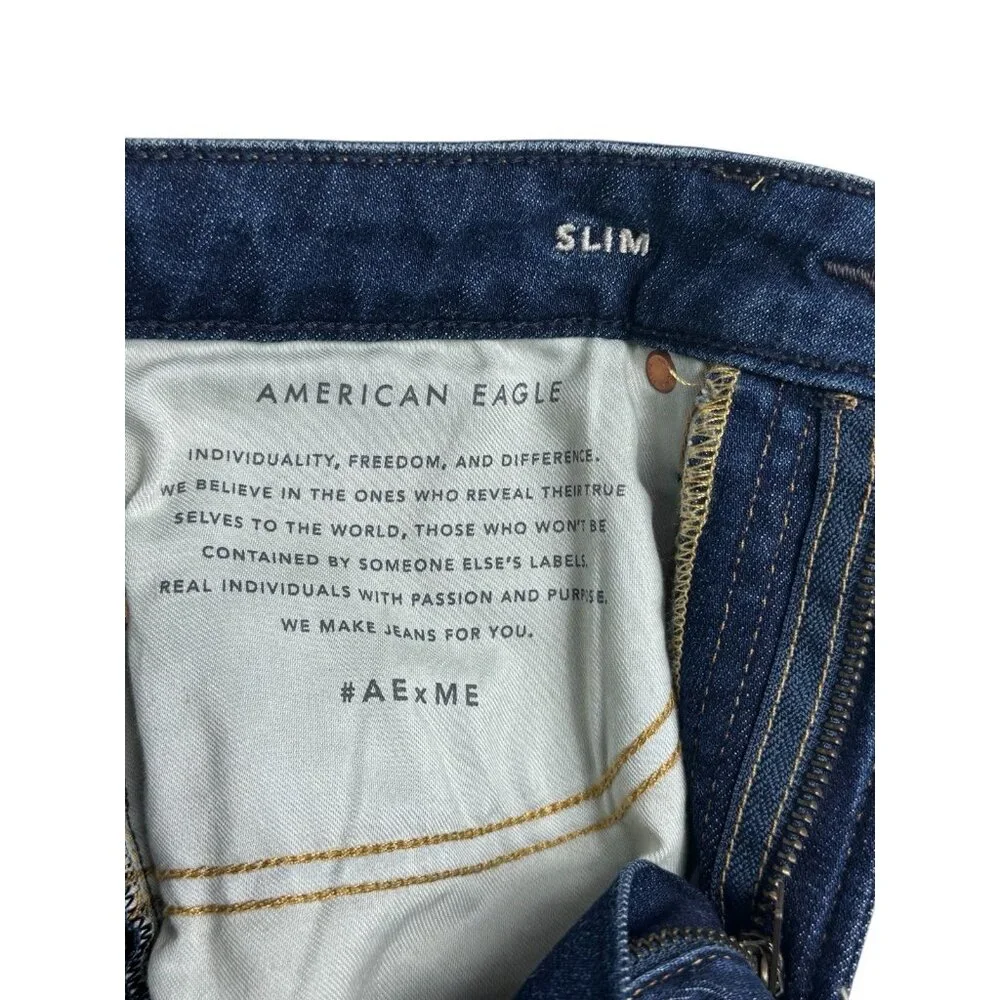 AMERICAN EAGLE Men’s Next Level Airflex Slim Jeans Distressed 28x28‎